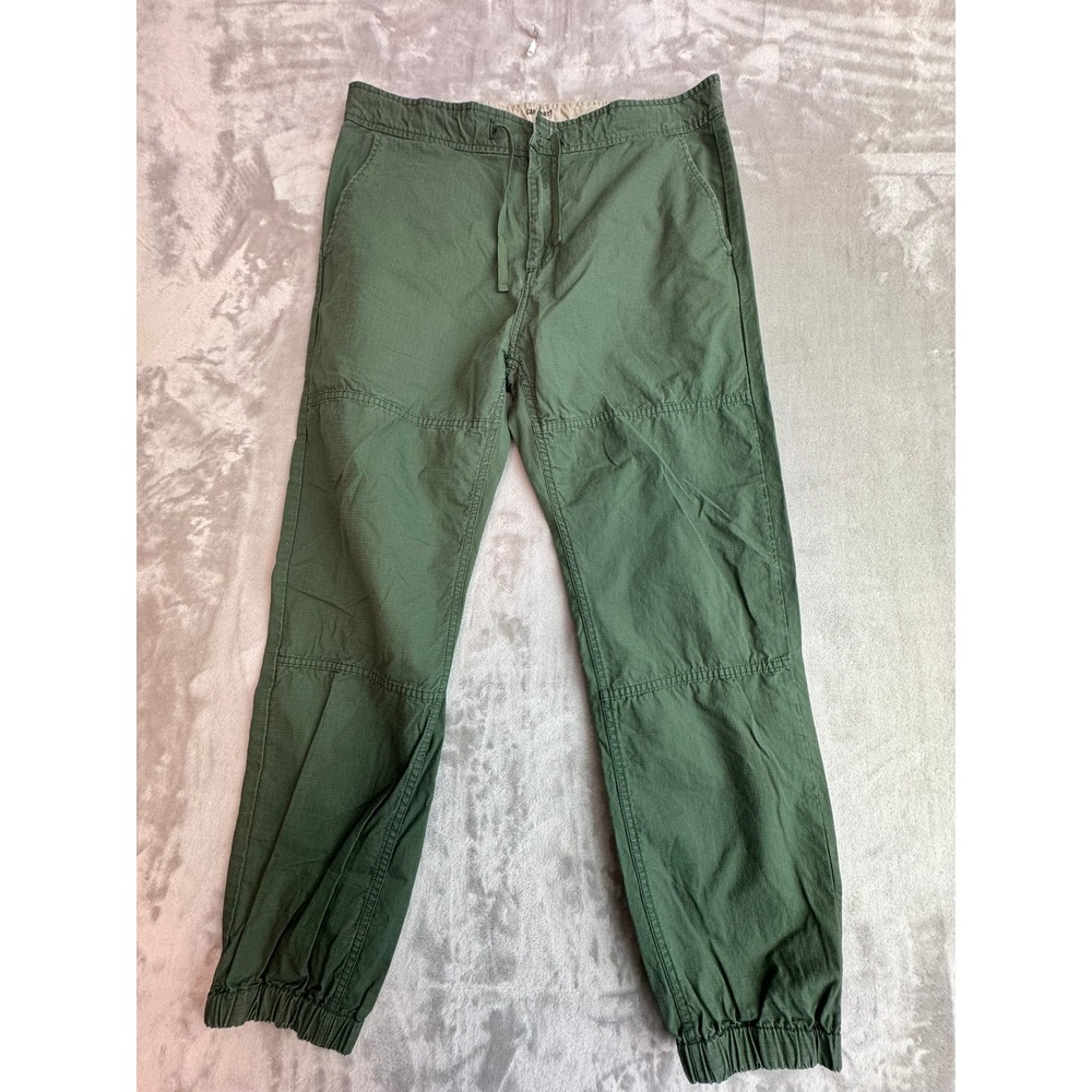 Carhartt WIP Marshall Jogger‎ Green Cotton Ripstop Cargo Pants Mens Large L